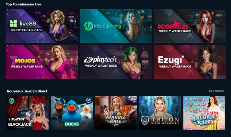 Betpanda Casino jeux live